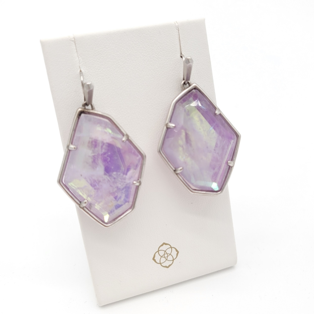 KENDRA SCOTT AMETHYSTDICHROIC GLASS EARRINGS -Dax earrings